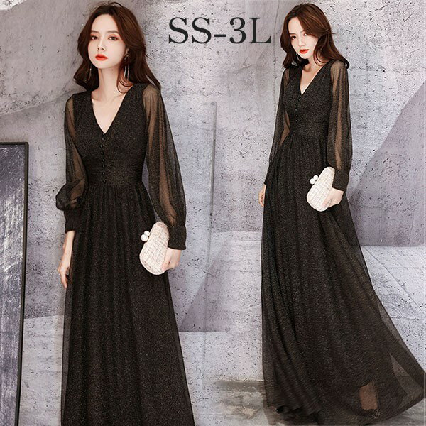 ロングドレス S~2XL 花柄 Vネック シフォン パーティー 楽天市場】パーティードレス vネックシフォンの通販