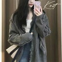 ニットカーディガン 秋冬 ゆったり セーター ざっくり オーバーサイズ 前開き トップス 日常服 カジュアル ニットカーディガン ニットカーデ 無地 ゆるニット...