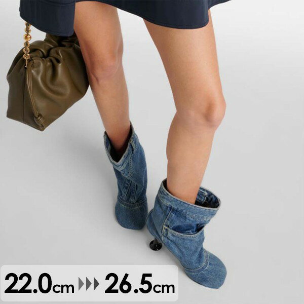 デニム ブーツ レディース ブーツ デニムラウンドトゥ ショートブーツ レディース 歩きやすい コーデ 疲れにくい靴 大きいサイズ