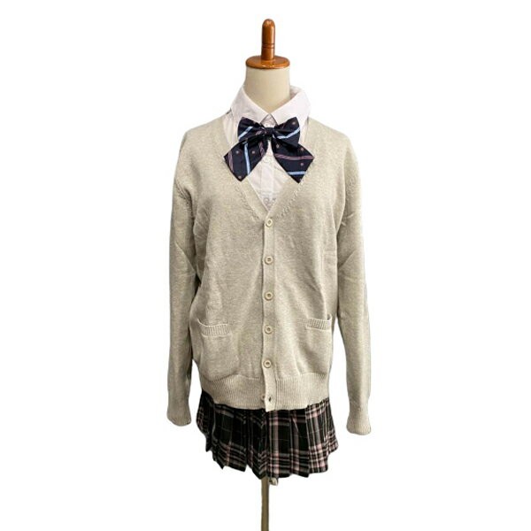 【翌営業日発送】L 5点セット 女子高制服 春制服 制服セット 卒業式 スーツ JK制服 学生 正統派ガールズ カーディガン スカート リボン ジュニア 発表会...