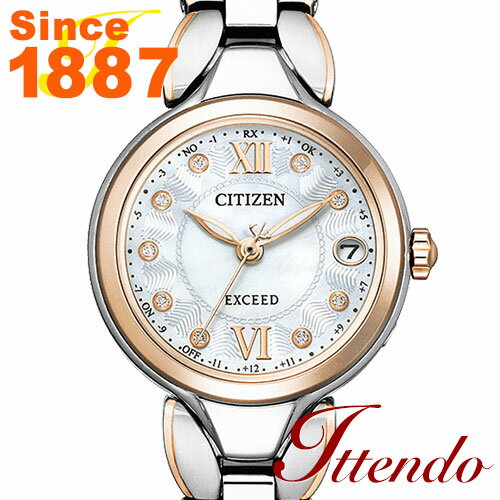 シチズン エクシード CITIZEN EXCEED ES9474-67W レディース 腕時計 エコ・ドライブ電波時計