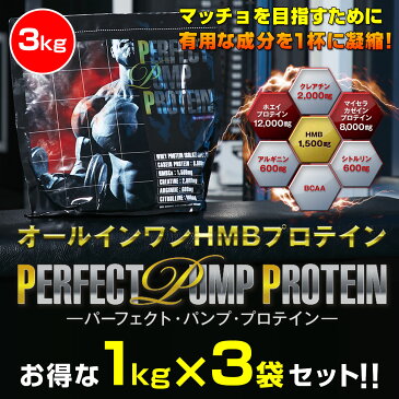 パーフェクトパンププロテイン 1kg×3袋(3kg) HMB1,500mg配合 ホエイプロテイン 抹茶ミルク ミックスベリー味 バルクアップ 筋トレ 筋肉 マッチョ WPI 国内生産 送料無料 あす楽 【公式】 【itty-SD】