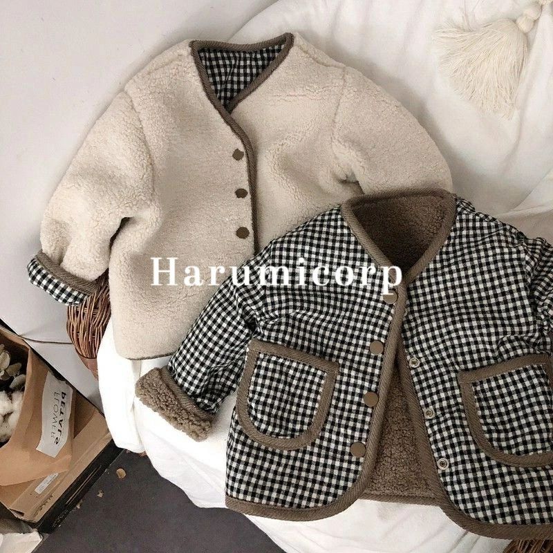 樂天商城 - コート 子供服 秋冬柔らかい モッズコート丸首 厚手 女の子 モコモコ ジャケット カーディガン アウター 長袖 モコモコ子供コート 防寒服 子ども服 キッズコート 可愛い