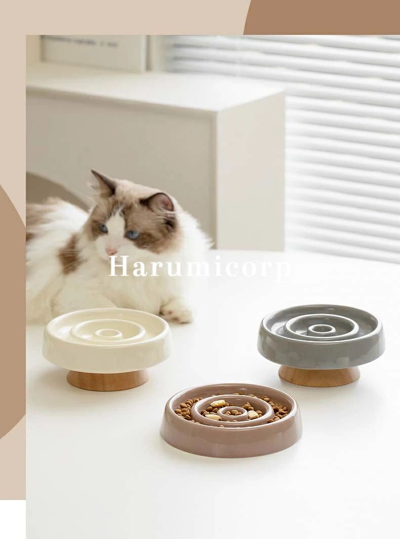 【クーポンで1 548円〜】早食い防止 食器 猫 犬 フードボウル 陶器 ペット食器 お...