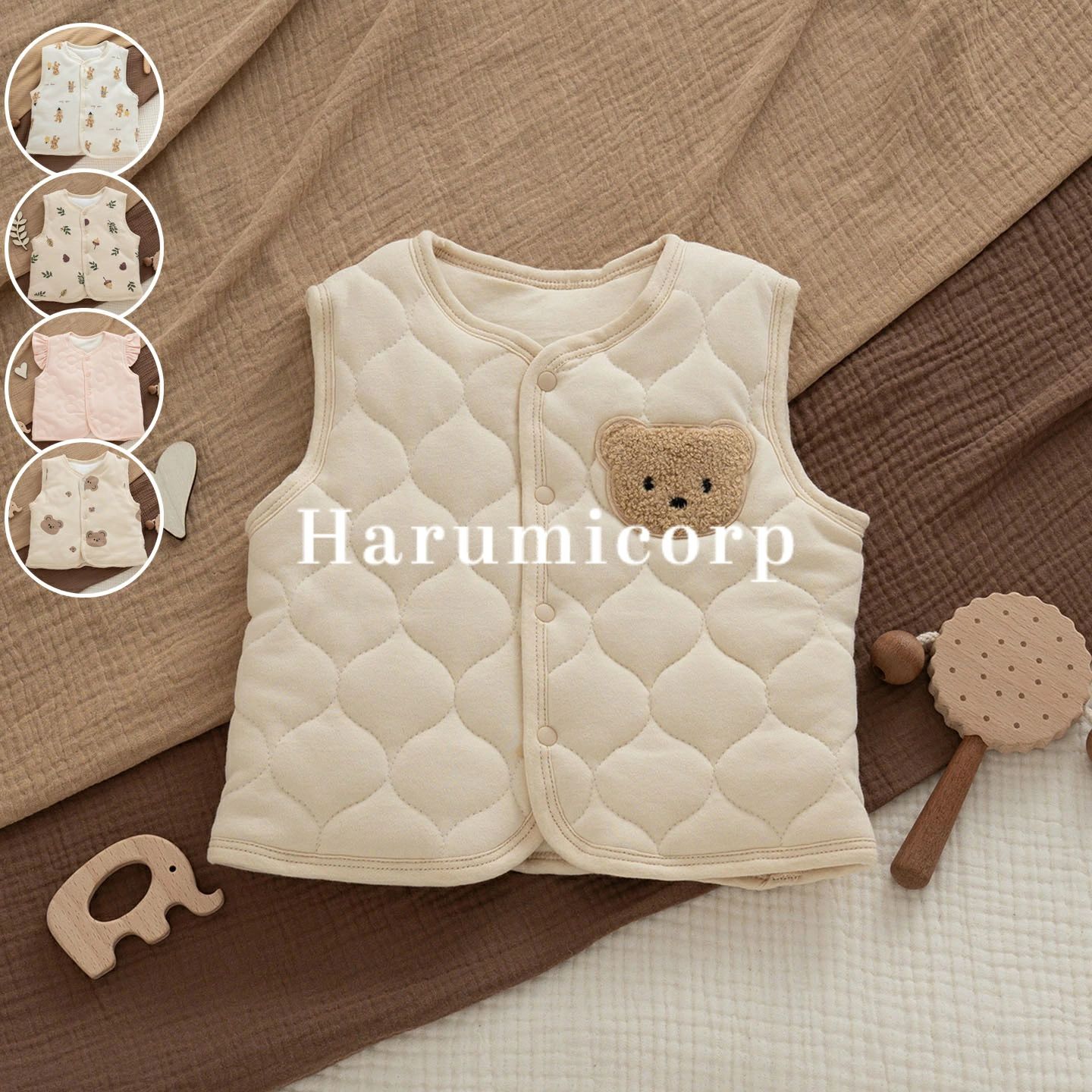 ベスト ベビーベスト キッズベスト ジレ ベビー服 アウター コート 赤ちゃん カジュアル 子供服 防寒 ..