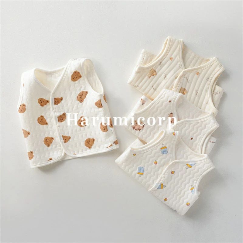 ベビー ベスト 綿100％ キッズベスト 男の子 女の子 子供ベスト アウター コットン 赤ちゃんベスト 新..