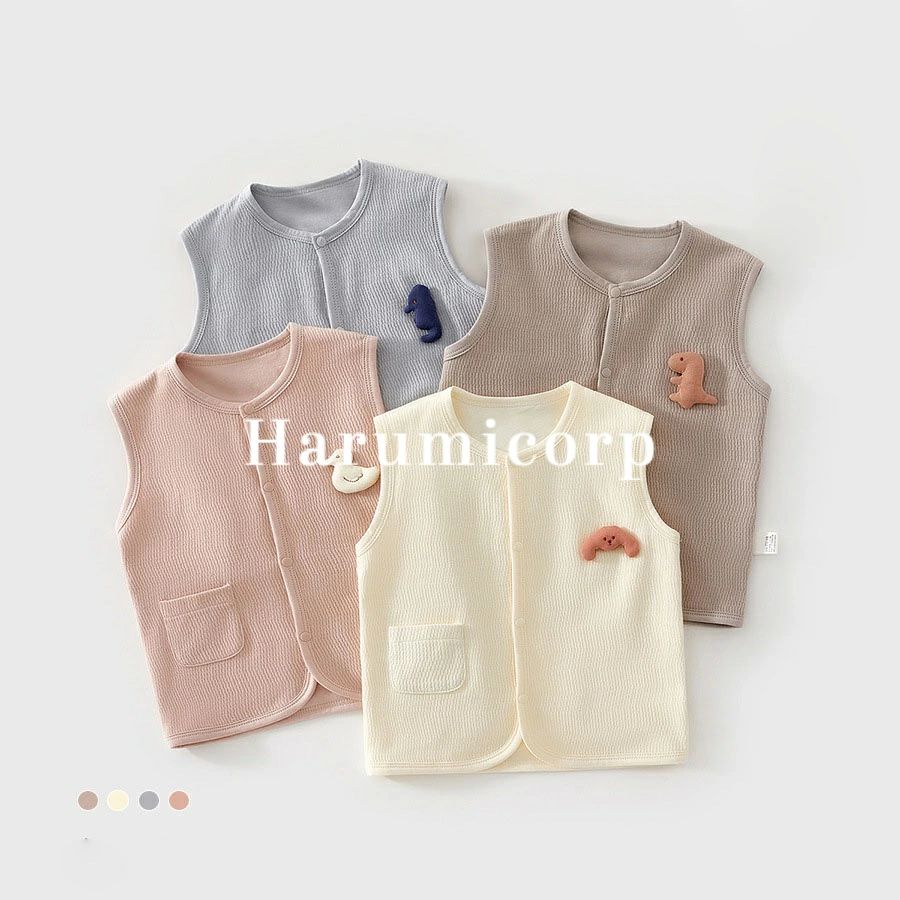 綿100％ ベビー ベスト あったか カーディガン 体温調節 66cm 73cm 80cm 90cm ベビー服 男の子 女の子 ..
