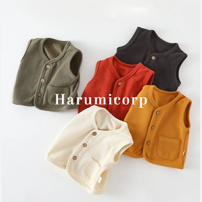 【8%OFFクーポン】ベビー キッズ ベスト 綿 コットン 女の子 男の子 アウター ユニセックス 可愛い あ..