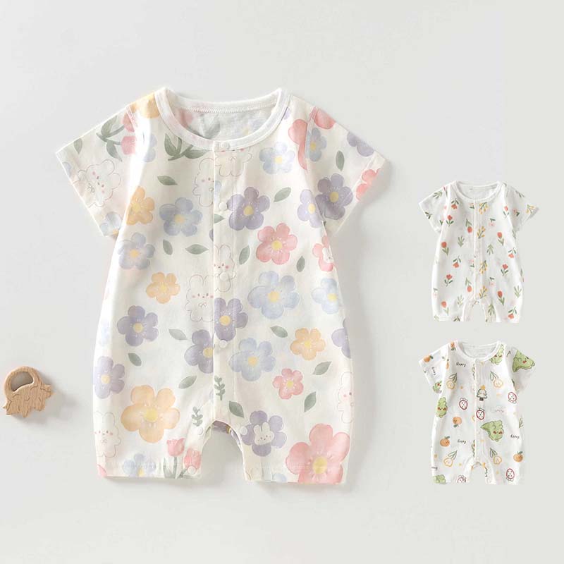 ベビー服 ロンパース 綿 半袖 子供服 女の子 男の子 カバーオール キッズ 子ども服...