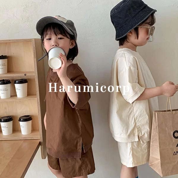 Top & Bottom Sets - 【6%OFFクーポン】セットアップ キッズ ベビー服 女の子 男の子 子供服 tシャツ 半袖 ショートパンツ 韓国こども服 ジュニア 夏服 おしゃれ 可愛い 赤ちゃん ルームウェア 部屋着 春夏 誕生日 プレゼント 入園 入学 保育園 幼稚園 お出かけ 100 110 120 130 140 150cm