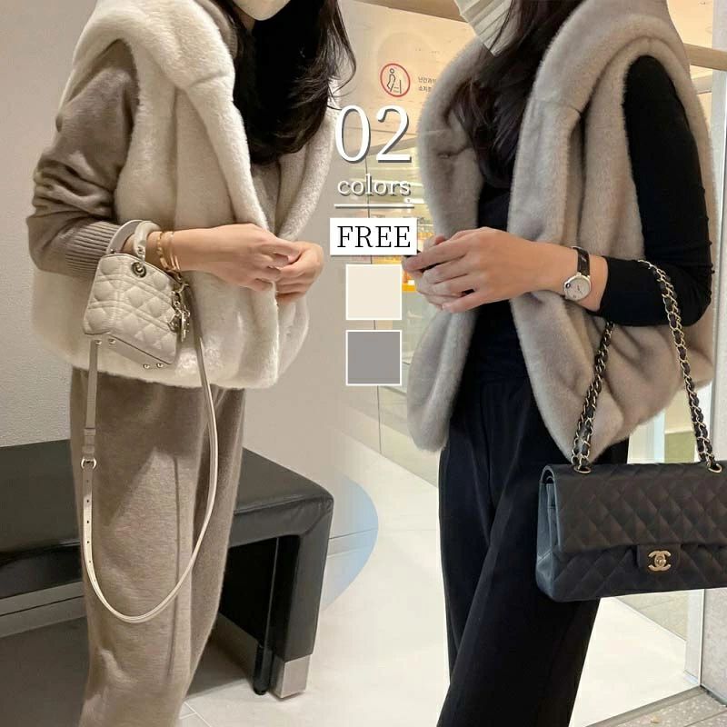 ファーベスト フード付き ベスト レディース 冬 秋冬 フェイク ファー トップス アウター 羽織もの 前開き おしゃれ コート ジャケット ショート フェイクファー ジレ フード ノースリーブ 白 ホワイト 大きいサイズ オシャレ きれいめ もこもこ ふわふわ 30代 40代 50代(4.0)