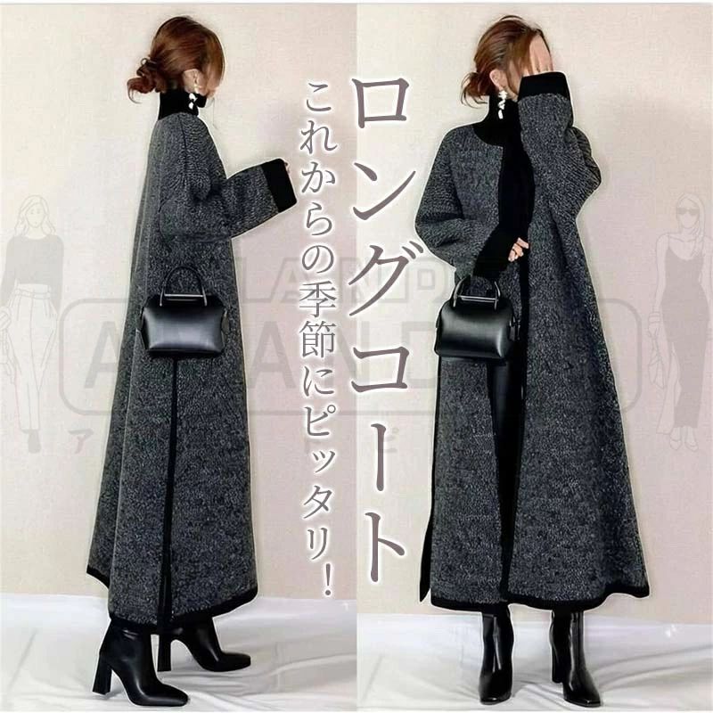 樂天商城 - コート レディース きれいめ カジュアル 冬 秋 秋冬 ラシャ ジャケット 体型カバー 春服 秋服 冬服 アウター ロングコート 上着 可愛い トップス 韓国 ゆったり 軽量 大きいサイズ 着回し 無地 通勤 通学 普段着 おしゃれ 上品 体型カバー 着痩せ 30代 40代 50代