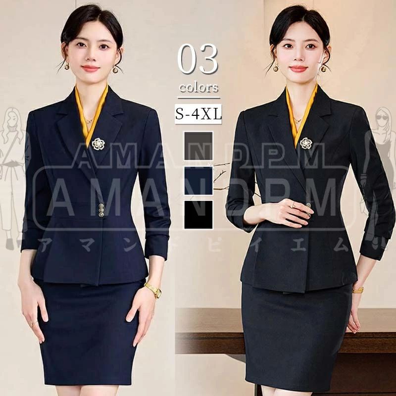 セットアップ レディース きれいめ 春 秋 冬 秋冬 長袖 スカートスーツ ジャケット スカート セレモニー フォーマル 面接 ママ スーツ 卒業式 入学式 洗える ストレッチ エレガント 上品 ビジネス 体型カバー 細見え 母 ロング丈 オフィス シンプル 通勤 OL 50代 40代