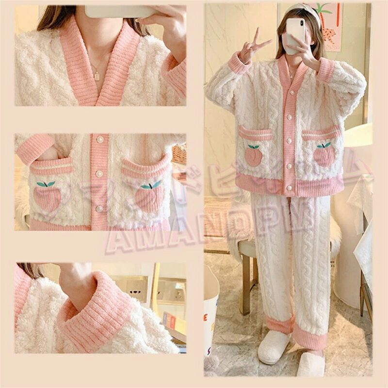 パジャマ レディース 冬 長袖 セットアップ ルームウェア フワフワ素材 シャツ 冬 上下セット かわいい 柔らかい 暖かい かわいい パステルカラー 無地 冬 セクシー 部屋着 かわいい 長袖 ふわもこ 無地 ソフト加工 快眠パジャマ 大きいサイズ 20代 30代 40代 50代 3