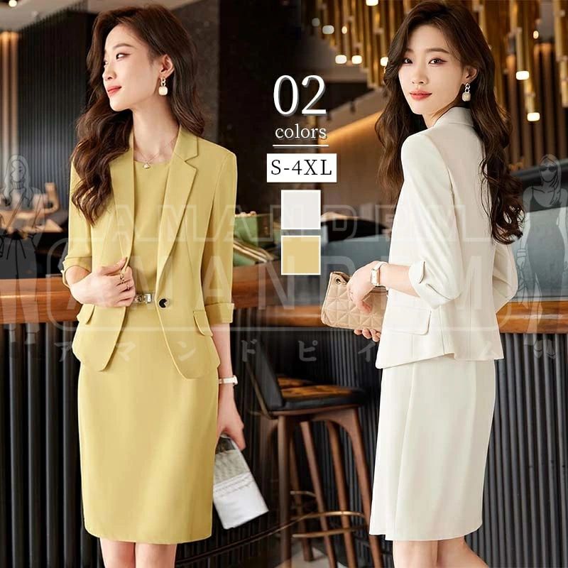 セットアップ レディース きれいめ フォーマル 春 夏 秋 2点セット ジャケット ワンピース ノースリーブ スーツセット 卒業式 スーツ セレモニースーツ 大きいサイズ 入学式 ママスーツ 母 入園式 卒園式 ママ 母親 50代 40代 30代 低身長 体型カバー 通勤 OL 面接