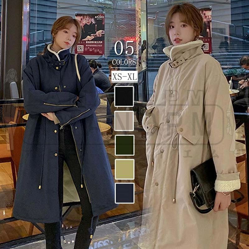 乐天商城 - コート レディース 裏起毛 ボアコート ボア 秋 冬 秋冬 カジュアル きれいめ ジャケット モッズコート アウター 厚手 体型カバー 膝丈 裏起毛 ママ 母 着痩せ 防寒 ロング 大人 もこもこ ふわふわ 暖かい 大人 大きいサイズ ポケット付き ゆったり シンプル 通勤 通学 韓国