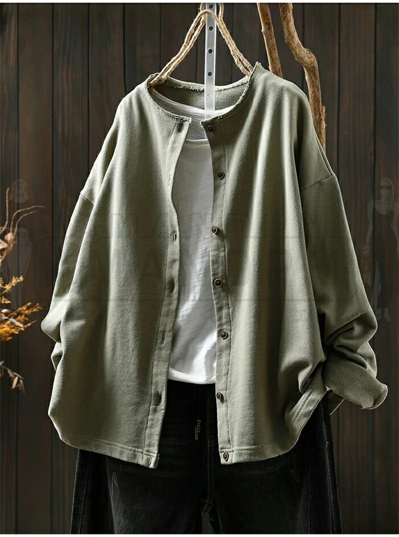 スウェットカーディガン レディース ニット トップス カジュアル シャツ 春 秋 冬 秋冬 きれいめ 前開き 長袖 ブルゾン コットン アウター クルーネック カーデ 前開き トレーナー ライトアウター 羽織り スタジャン ゆったり シンプル 無地 大人可愛い 女性 30代 40代 50代