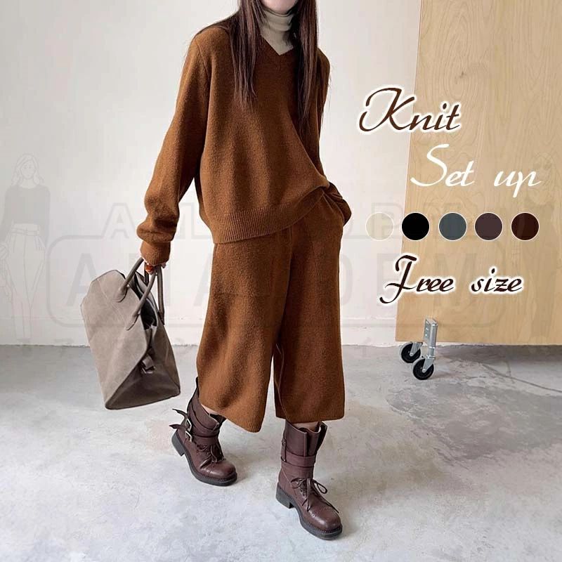 ◆サイズ詳細： トップス： 総丈：62cm バスト：110cm ボトムス： 総丈：80cm ◆アマンドピィエム ◆関連キーワード ニットセットアップ 秋冬 ニット セットアップ レディース きれいめ パンツセット 2点セット 上下セット vネック セーター リブ 長袖 七分丈 パンツ ワイドパンツ ウエストゴム ポケット付き 無地 おしゃれ ゆったり オフィスカジュアル 女性 ファション シンプル 可愛い 送料無料 ◆注意事項: ※平置き素人採寸ですので多少の誤差はご容赦下さい。 ※お客様ご使用のPC環境により商品画像のカラーが多少異なる場合があります。 ※仕入時期により多少デザインなど異なる場合があります。ご了承ください。◆サイズ詳細： トップス： 総丈：62cm バスト：110cm ボトムス： 総丈：80cm ◆アマンドピィエム ◆関連キーワード ニットセットアップ 秋冬 ニット セットアップ レディース きれいめ パンツセット 2点セット 上下セット vネック セーター リブ 長袖 七分丈 パンツ ワイドパンツ ウエストゴム ポケット付き 無地 おしゃれ ゆったり オフィスカジュアル 女性 ファション シンプル 可愛い 送料無料 ◆注意事項: ※平置き素人採寸ですので多少の誤差はご容赦下さい。 ※お客様ご使用のPC環境により商品画像のカラーが多少異なる場合があります。 ※仕入時期により多少デザインなど異なる場合があります。ご了承ください。