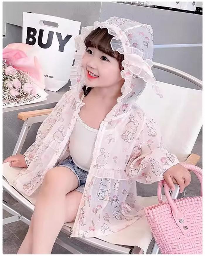 キッズ パーカー カーディガン 春夏 紫外線対策 うさみみ uvカット カーディガン 子供 カーディガン 薄手 女の子 フリル シースルー 長袖 子供服 サマーカーディガン vネック UV ボレロ 女子 シンプル スクール カジュアル 夏 ベーシック 冷房対策 mf006zbzbx0