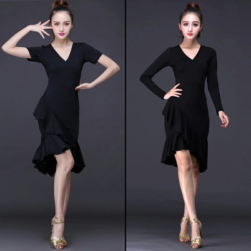 社交ダンス衣装 社交ダンス ドレス 社交 ダンス練習着 ラテン衣装 ラテンドレス フィッシュテール ワンピース 黒 衣装 セクシー キャバ ダンス衣装 練習服 スタンダード ワルツ ラテンダンス ラテン ラテンドレス 競技着 練習着 舞踏会 演出用 発表会ドレスdm889d3d3x0
