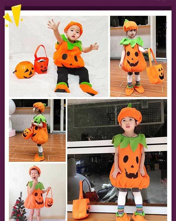 ハロウィン コスプレ 子供 衣装 仮装 かぼちゃ ベビー キッズ 子供服 ジャックオーランタン ボチャ 幼稚園 保育園 パンプキン パーティーグッズ カバー 帽子 コスチューム なりきり 男の子 女の子 トップス 秋冬 eb007sasasa