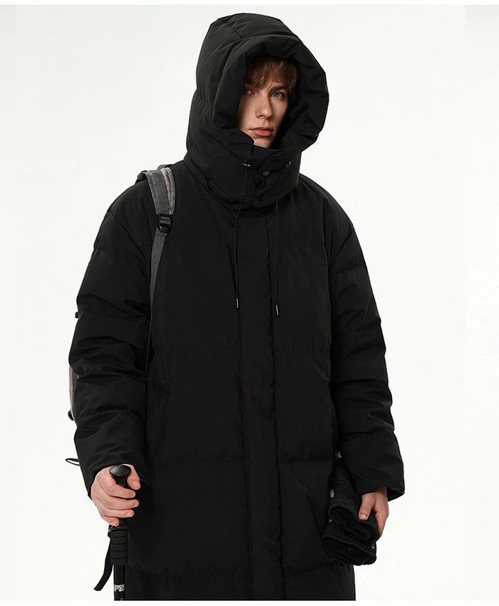 メンズ ダウンジャケット ダウンコート ロング ダウンジャケット 秋冬用 90％ダウン 防寒 メンズコート アウター 冬服 フード付き 撥水 厚手 ブラック 男性用 おしゃれ あったか ブラック グレー SS S M L LL ml003sasam3