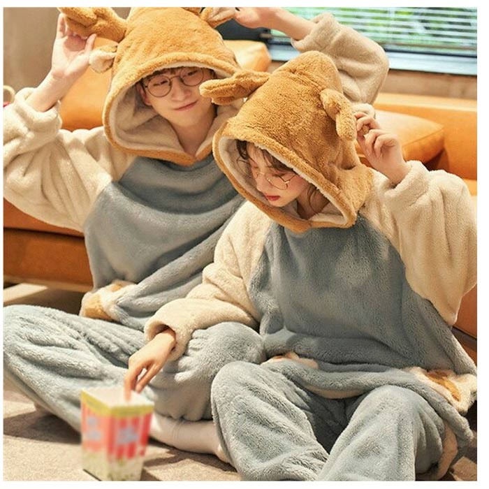 パジャマ カップル パジャマ ペア 冬 あったかパジャマ あったかい レディース メンズ パジャマ カップル ペア 部屋着 裏起毛 カップル ペアパジャマ 冬向き カップル ルームウェア 長袖 もこもこ 韓国 上下セット M L XL 2XL 3XL dh003f6f6m3