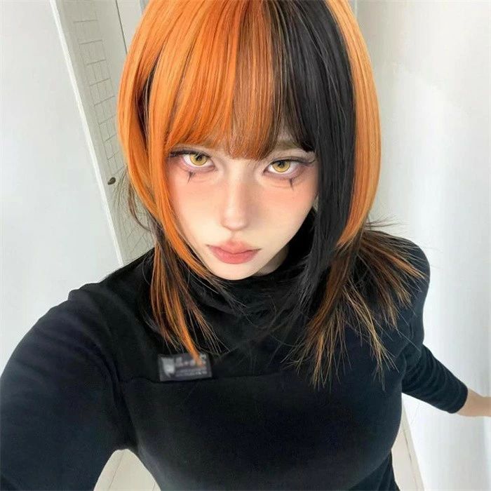 ウィッグ メッシュ レディース フルウィッグ ミディアム丈 ぱっつん前髪 前髪あり 可愛い かわいい 大人用 コスプレ ロリータ ゴスロリ コスチューム 原宿風 仮装 超自然 かつら wig Lolita 小顔 文化祭 イベント 学園祭 ハロウィン