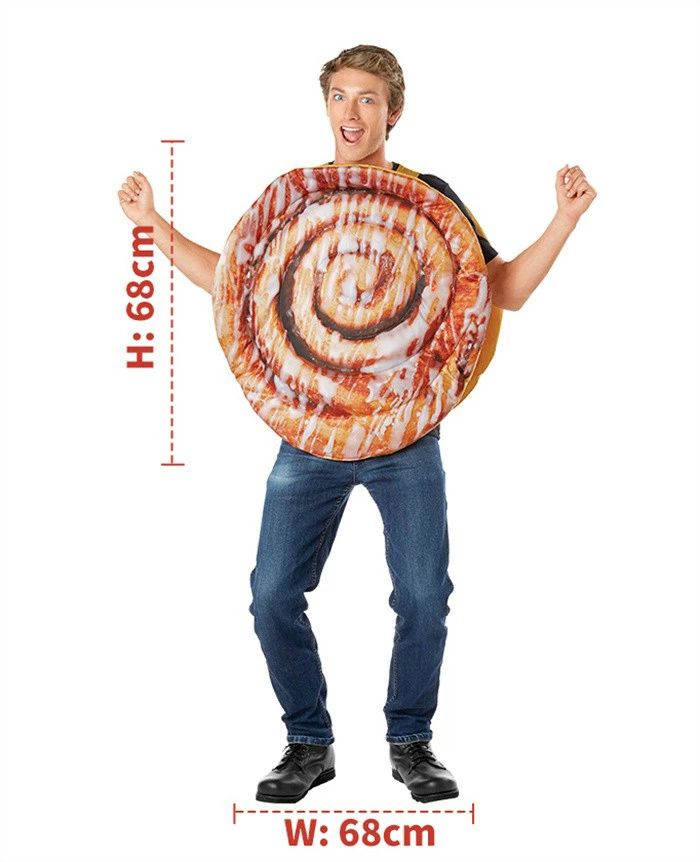 ハロウィン コスプレ 衣装 食べ物 シナモンロール ドーナツ風 ペア カップル メンズ レディース ユニセックス 着ぐるみ 面白い 仮装 コスチューム 学園祭 文化祭 舞台 イベント パーティー 余興 大人用 男女兼用 おもしろ衣装 ハロウィン仮装グッズ mj003c6c6m3 3