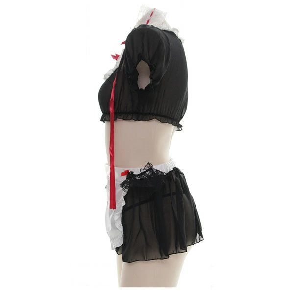 メイド服 セクシー コスプレ衣装 レディース ベビードール 誘惑 下着 ランジェリー 勝負下着 黒 白 エプロン付き 超ミニ 制服風 ロリータ風 仮装 コスチューム 髪飾り付き 可愛い 女性用 cosplay イベント ハロウィン パーティー 学園祭 文化祭 プレゼント be002zbzbm3