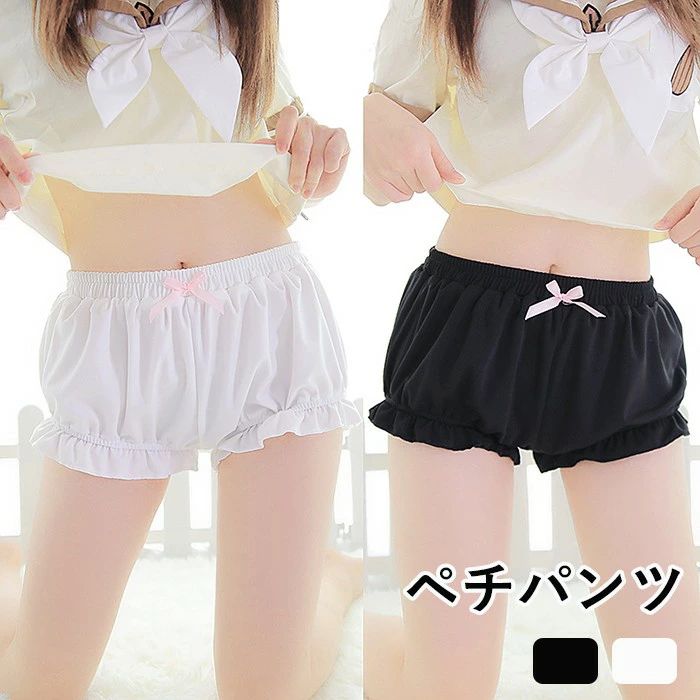 ペチパンツ インナーパンツ ペチコート ブラック ホワイト ショートパンツ レディース 女性 下着 薄手 黒 白 無地 シンプル インナー ショート ペチパン チラ見え防止 JK ds507d7d7m3