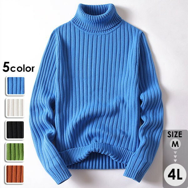 タートルネック ニット セーター メンズ かっこいい 長袖 トップス カットソー 秋 秋服 秋物 冬 冬服 冬物 メンズニット ゆったり おしゃれ 誕生日 プレゼント 暖かい ホワイト キャメル グリーン ブルー ホワイト ブラック グリーン キャメル LL 3L 4L eg003jcjcx1