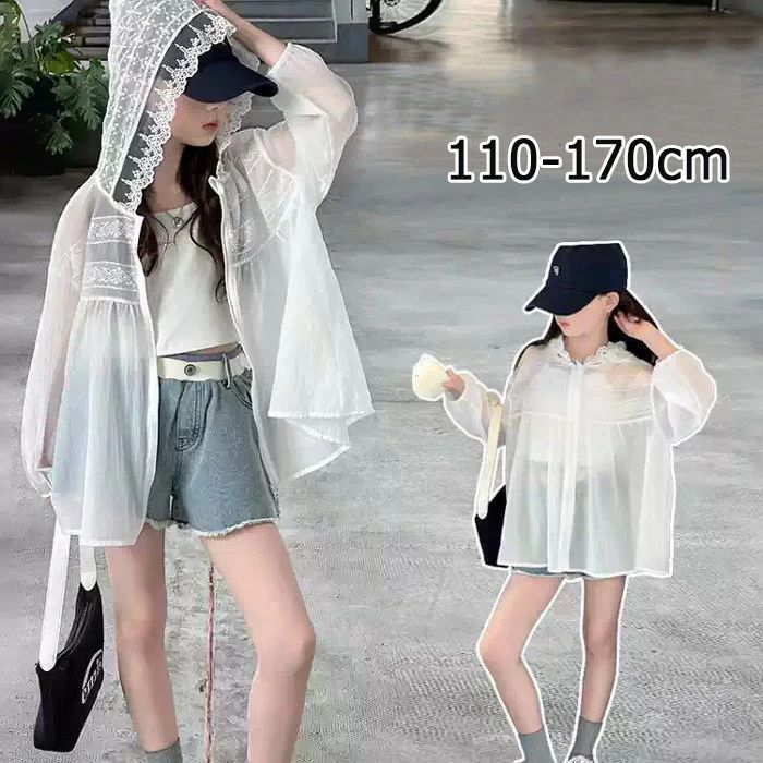 キッズ カーディガン 春夏 紫外線対策 uvカット カーディガン 子供 カーディガン 薄手 女の子 カーディガン 長袖 子供服 サマーカーディガン vネック UV ボレロ 女子 シンプル スクール カジュアル フォーマル 夏 ベーシック 冷房対策 白 ホワイト mf001zbzbm3