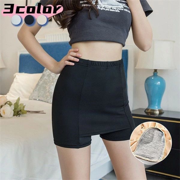 2in1 レディース ペチパンツ インナーパンツ ゆったり 大サイズ ルームウェア パンツ 透けない 接触涼..