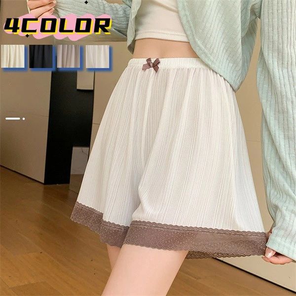 ペチパンツ 大サイズ 涼しい インナーパンツ レース レディース ルームウェア パンツ 透けない 接触涼..