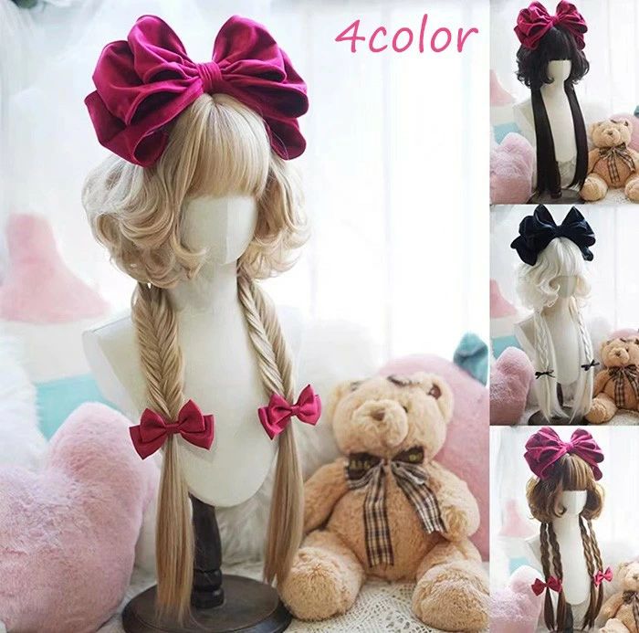 ウィッグ ゴスロリ 全4色 コスチューム 甘美 仮装 超自然 レディース フルウィッグ ロング 巻き髪 前髪..