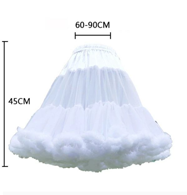 ショート パニエ ロリータ 45cm丈 ワイヤーなし チュール スカート ふんわり ボリ...