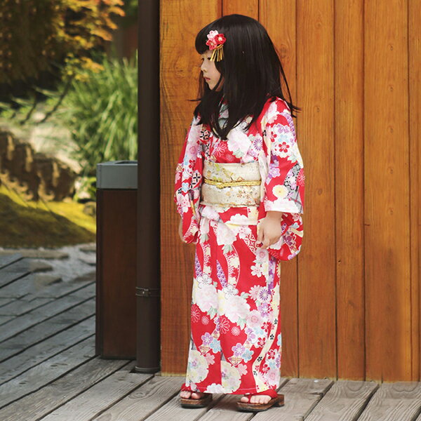 子供浴衣 キッズ浴衣 浴衣セット 作り帯 浴衣帯 女の子 和装 和服 子供 キッズ か...