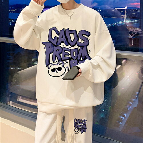 Other - メンズ トレーナー おしゃれ 春秋 長袖 二点セット tシャツ プルオーバー トレーナー メンズ ブランド トップス 大きい サイズ 人気 ロングtシャツ メンズ ブランド 冬 長袖 韓国風 おしゃれ トレーナー メンズ 大きい サイズ メンズファッション オシャレ プレゼント 黒 白