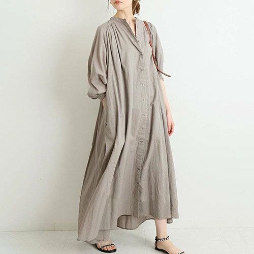 樂天商城 - ワンピース レディース ゆったり 春秋夏 ワンピ ロングワンピース ロング シンプル 着痩せ きれいめ マキシ丈ワンピース 20代 30代 40代 50代 体型カバー 通勤 旅行