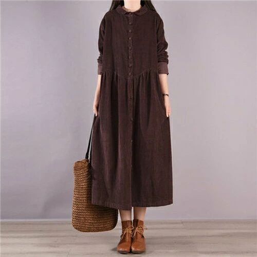 樂天商城 - シャツワンピース 秋冬 長袖 ロング レディース ワンピース シャツ チュニック シャツワンピ 夏 春 秋 30代 40代 50代 カジュアル 大きいサイズ きれいめ シャツワンピース 上品 シーズンレスで活用 脚長効果も抜群 通勤 おしゃれ ゆったり シンプル ブラック ブラウン