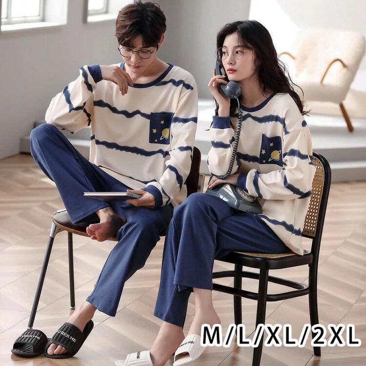 ペアパジャマ カップル ペア ルームウェア 結婚祝い プレゼント 春秋 パジャマ ペア 長袖 冬 カップル ペア パジャマ レディース 上下 セット 部屋着 ペアルック カップル おそろい 秋 記念日 プレゼント ペア カップル お揃い 服 おしゃれ 敬老の日 ギフト 単品売り