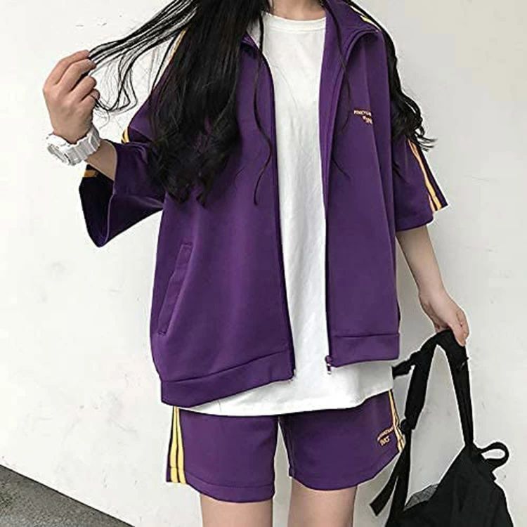 2022 春夏 半袖 2点セット ジャージ 上下 レディース スウェット スポーツウェア 5...