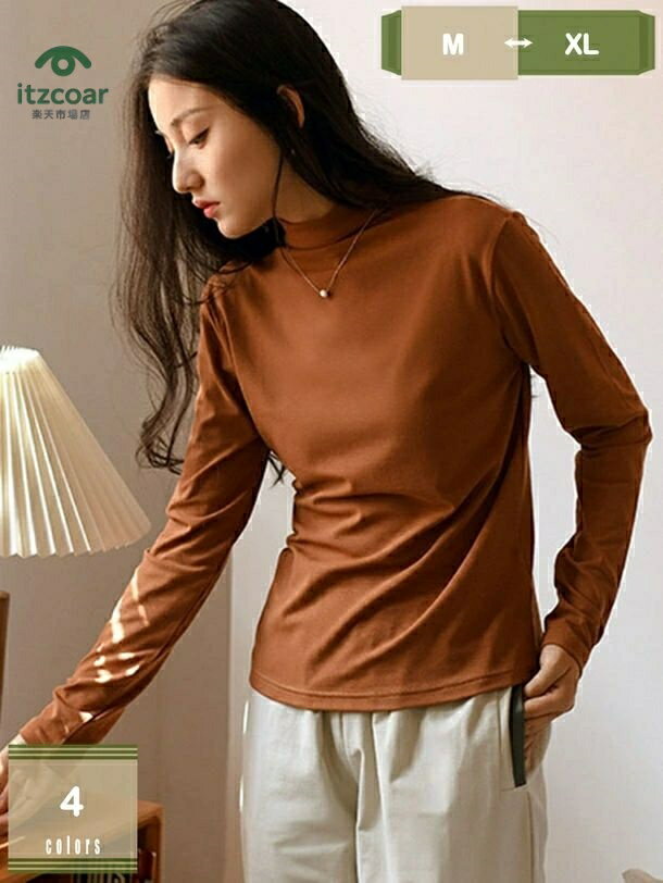 Tシャツ レディース 長袖 トップス 秋冬の定番もちふわタッチ型崩れしにくく カットソー ティーシャツ ..