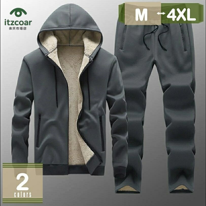 上下セット スウェット 厚手 裏起毛 2点セット ファスナー フード付き メンズ セットアップ パーカー スウェット スウェット 下 長袖 ズボン パンツ ルームウェアー 部屋着 ファッション 春秋冬服 ロングパンツ スポーツ コート mysco