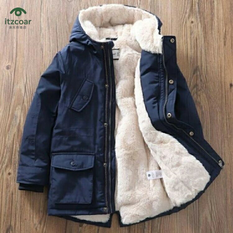 裏起毛 140cm ジャケット こども服 子供服 モッズコート 中綿コート あったか 冬 かわいい 通学 フード付き コート 120cm コート(4)