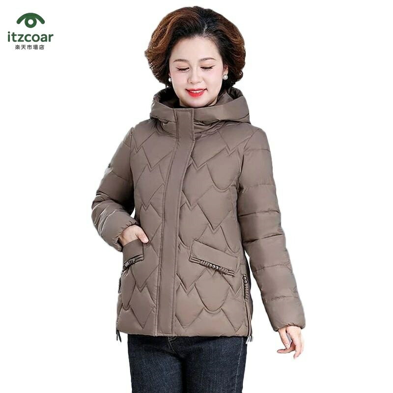 カジュア 無地 ポケット付き アウター ジャケット 大きいサイズ ダウンジャケット 冬コート フード付き ダウンコート 冬 コート