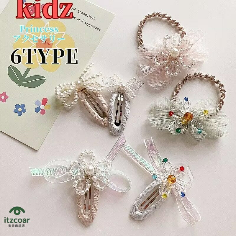 キッズ ヘアピン ヘアアクセサリー リボン ピンク 結婚式 ヘッドアクセ ヘッドアクセサリー ヘアアクセ..