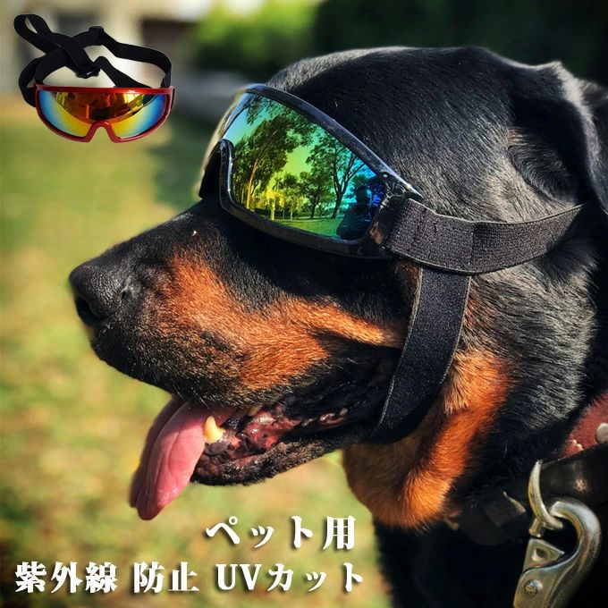 ゴーグル サングラス 犬用 ペット用ゴーグル 犬用サングラス ドッグゴーグル ペットゴーグル メガネ 眼鏡 めがね 防風 防塵 紫外線 防止 UVカット お散歩 ペットアクセサリー お出かけ 中型犬 大型犬 ペットグッズ ペット用品 送料無料