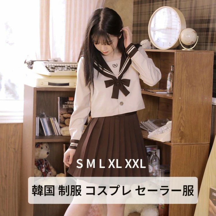 韓国 制服 コスプレ セーラー服 女子高生 リボン 学生 JK ハロウィン 衣装 仮装 ハロウィンコスプレ コスチューム ハロウィンコスチューム